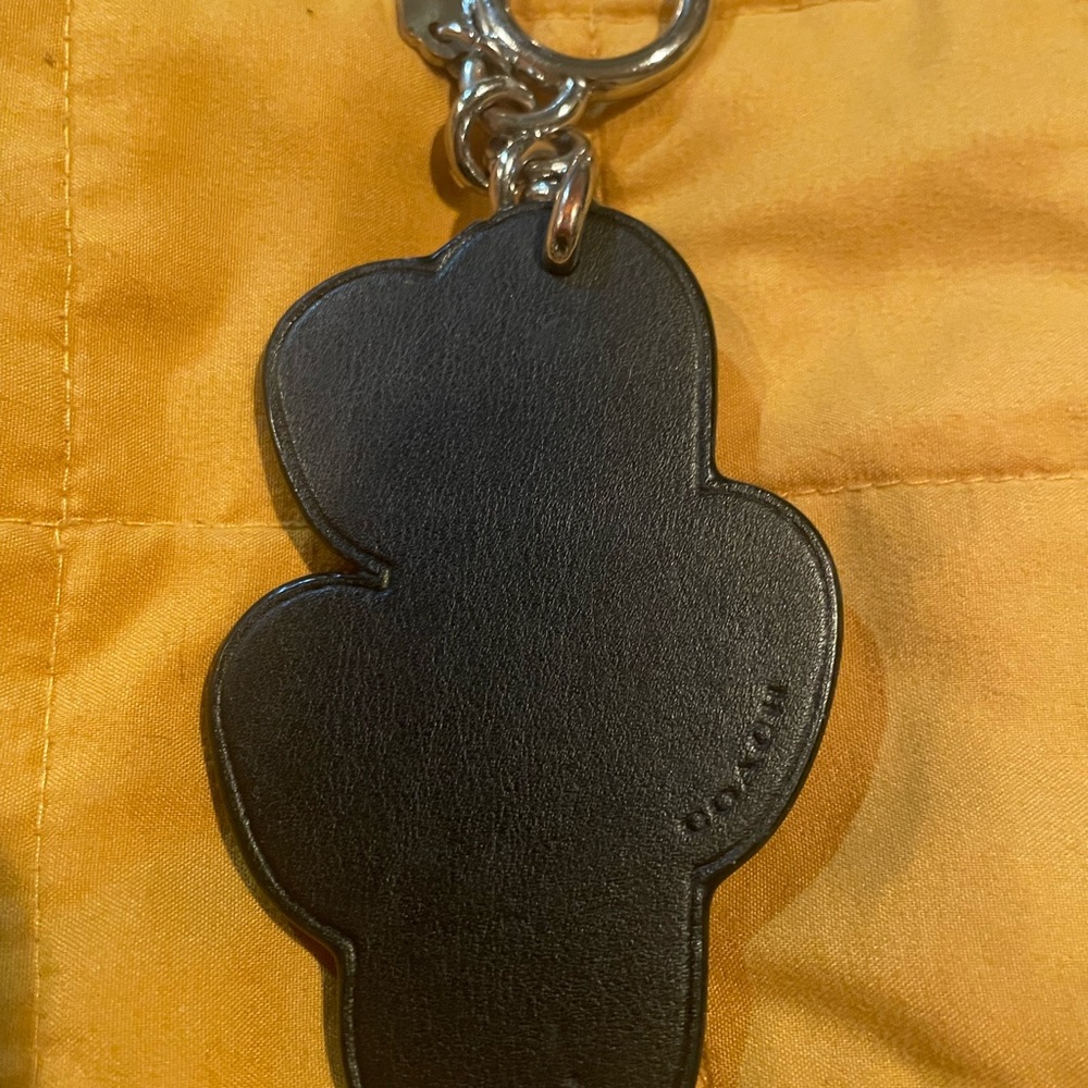 Coach Green Cactus Studded Keychain Key & Card Holder Charm - Picture 2 of 3